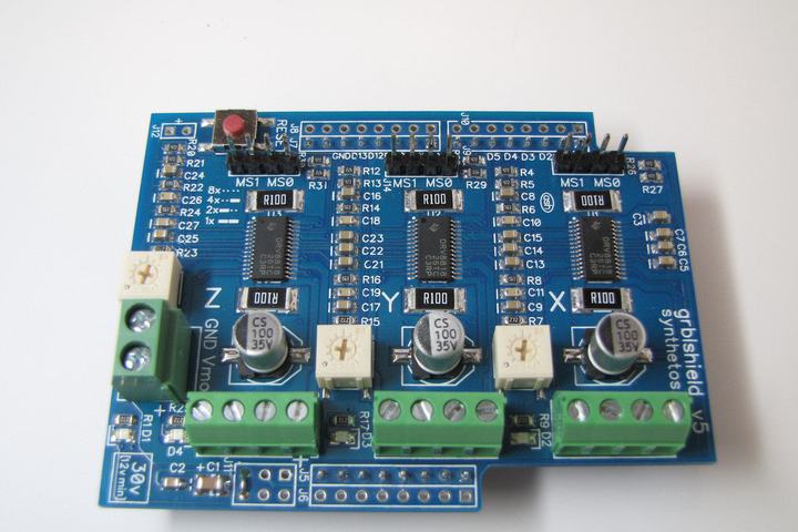 gShield v5 Arduino CNC shield with three stepper drivers